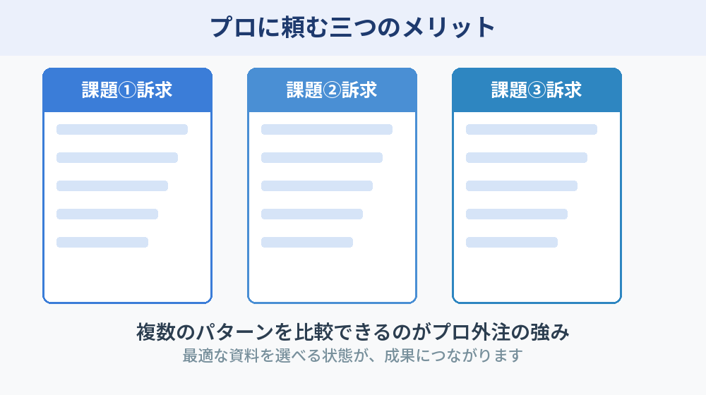 プロに頼む三つのメリット