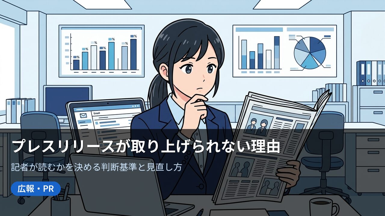 プレスリリースが取り上げられない理由