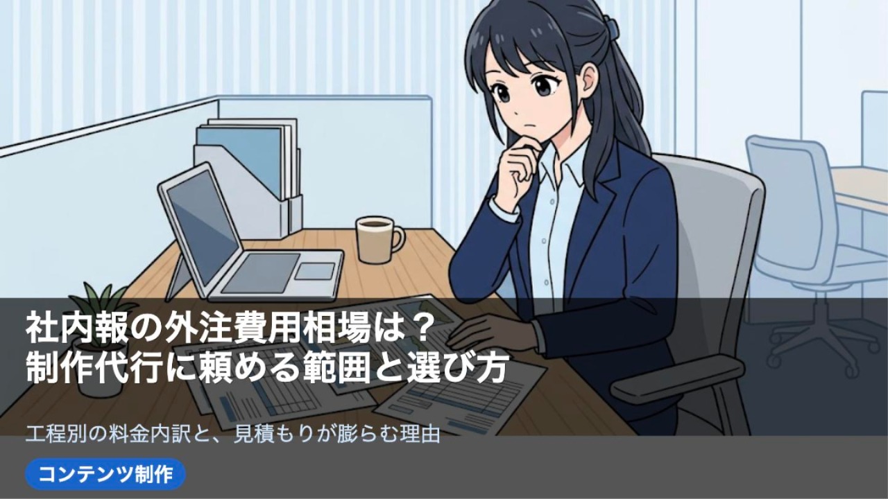 社内報の外注費用相場と制作代行に頼める範囲