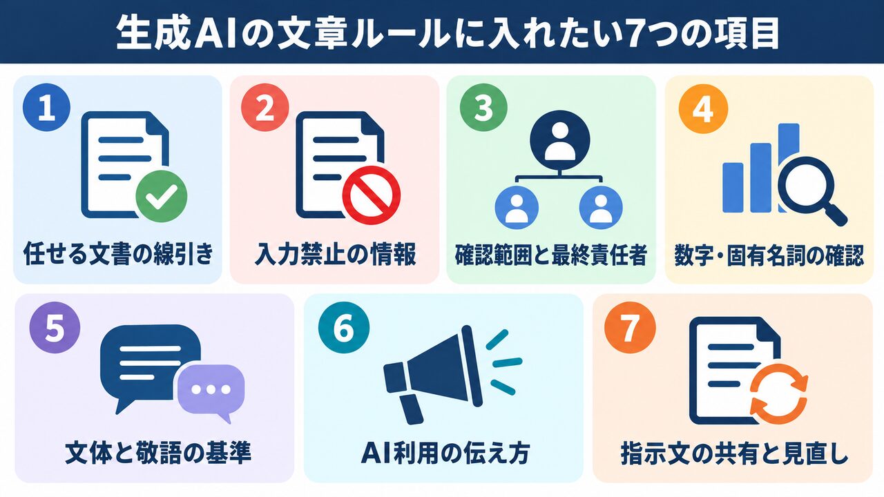 生成AIの文章ルールに入れたい7つの項目