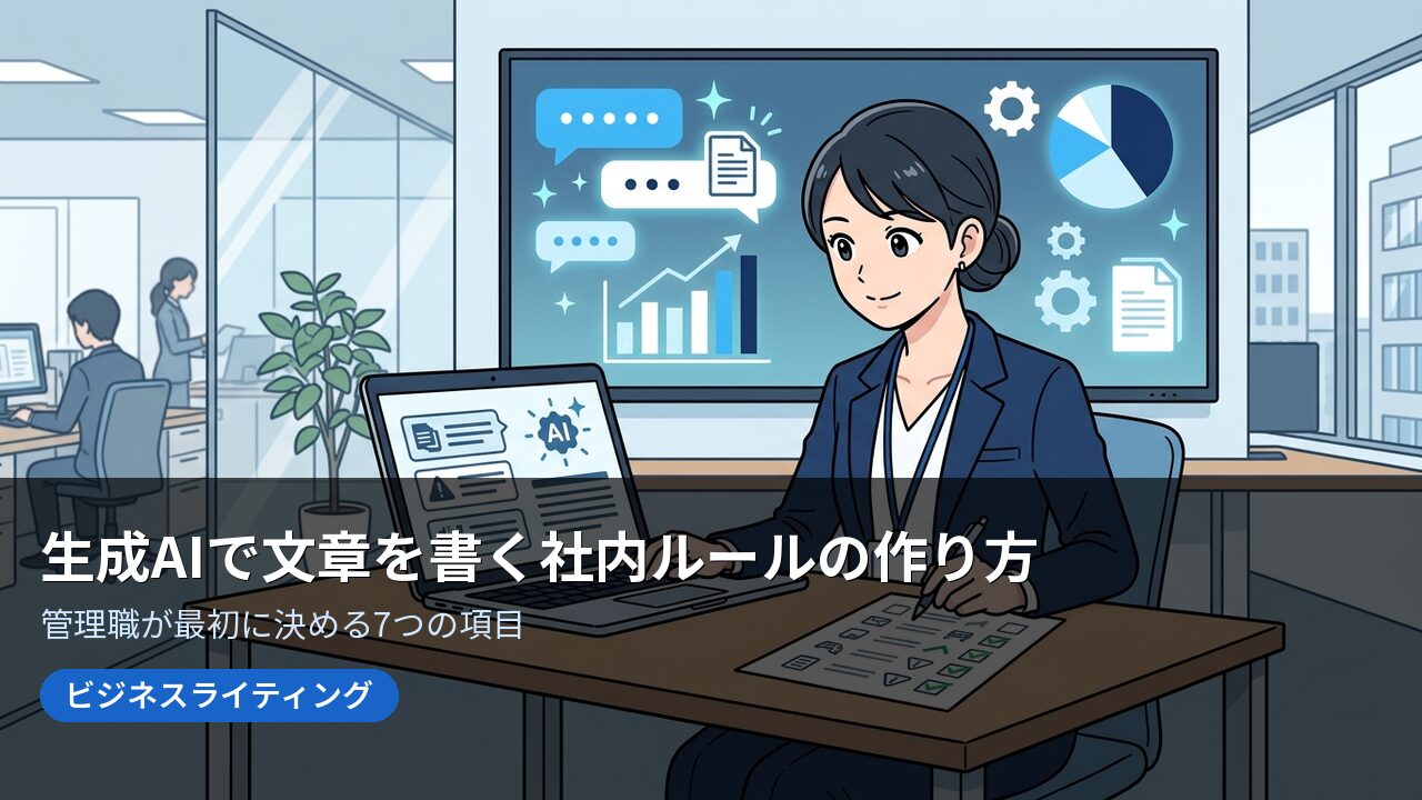 生成AIで文章を書く社内ルールの作り方